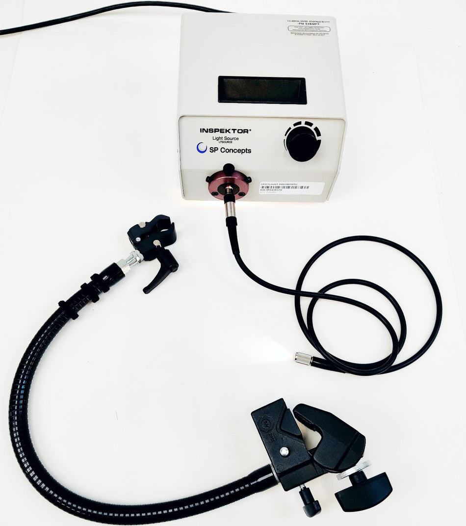 SP Concepts Light Source FOI-150-UL w 4ft Fiber Cable and 15kg Clamp Tested
