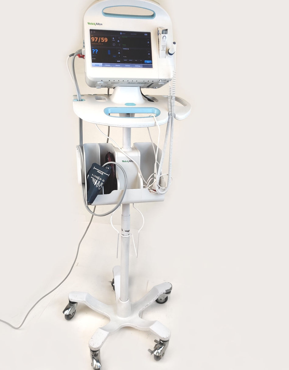 Welch Allyn Connex 6000 Vital Signs Monitor 65NTPX w Temp probe and Mobile Stand