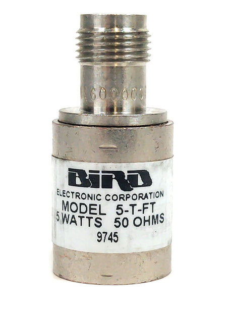 Bird Technologies 5-T-FT TNC Female Connector RF Coaxial Termination 5W 4GHz 50O