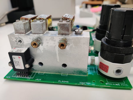 PerkinElmer N0779524 issue H RF Torch Pneumatics PCB w SMC PFM510-N01-1 Sensor