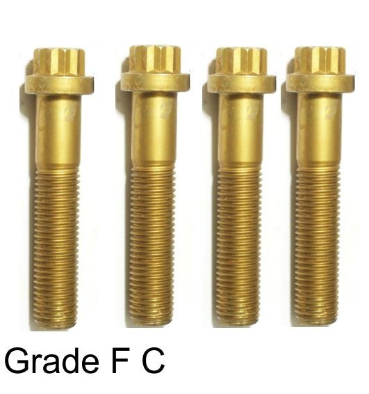 7/8"-9 x 4-1/2" 12 Point Flange Screw Coarse Hardened Steel Grade F C. Lot of 4