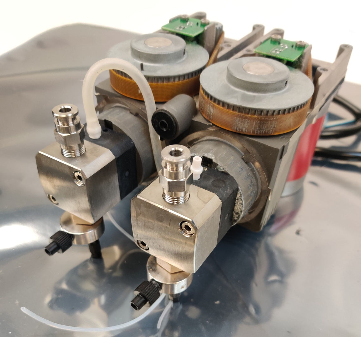 GE Cytiva AktaXpress AKTA Crossflow P-900 10ml Pump Head w Motor 6600R165 Tested