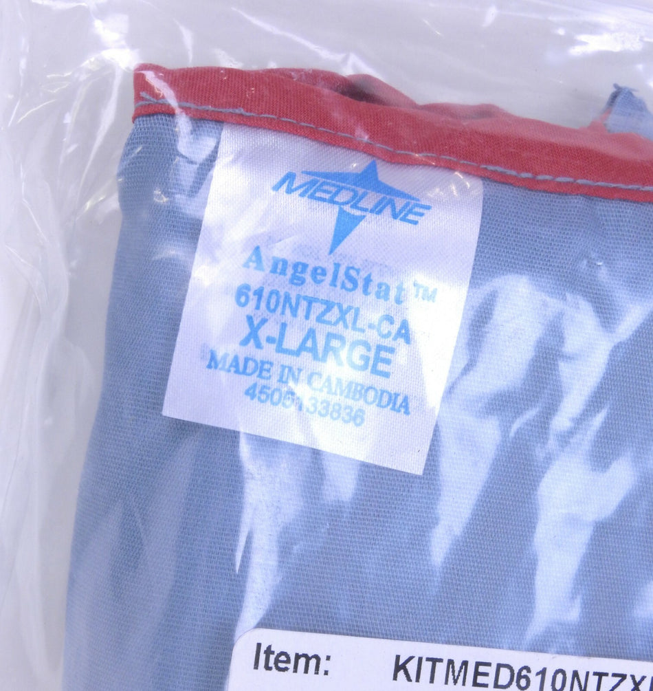 2X Medline Andelstat  610NTZXL-CA Reversible V-Neck Blue Operating Shirt Size XL
