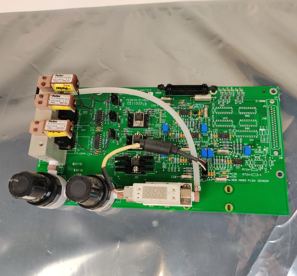 PerkinElmer Optima N077-9524 issue F RF Torch Pneumatics w SMC Flow Sensor