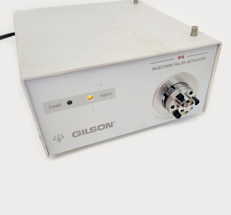 Gilson 819 Injection Valve Actuator w 7010-090 Rheodyne Valve 6P HPLC LC Working