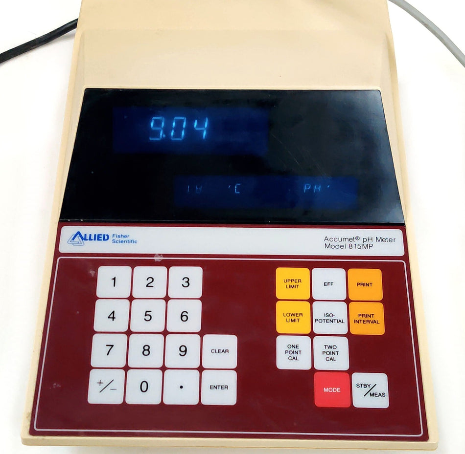 Allied Fisher Scientific 815MP Accumet pH Meter w Temperature and pH Probe