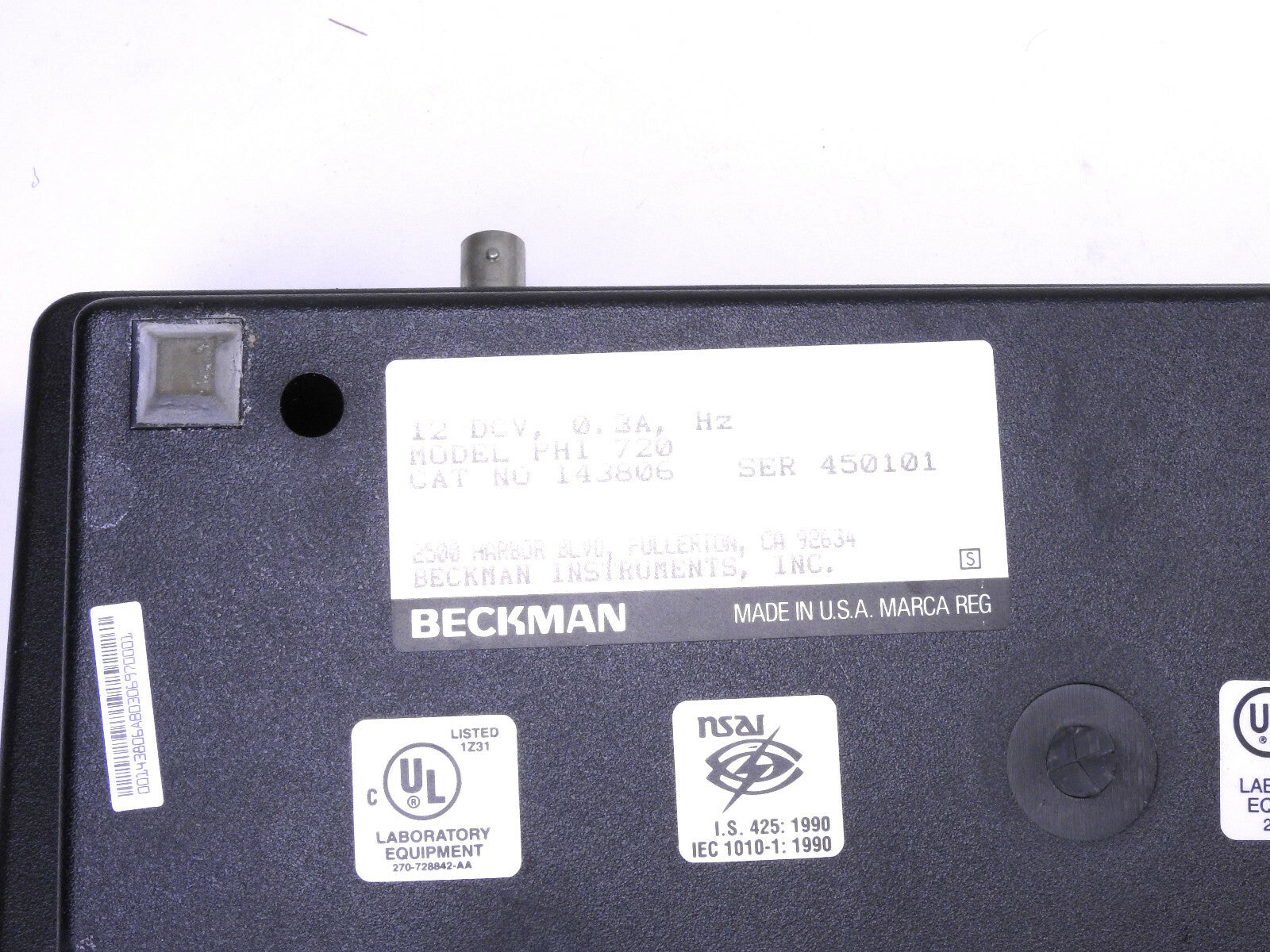 Beckman PH Meter PHI 720 Cat Number 143806 w/ Functional Electrode - 