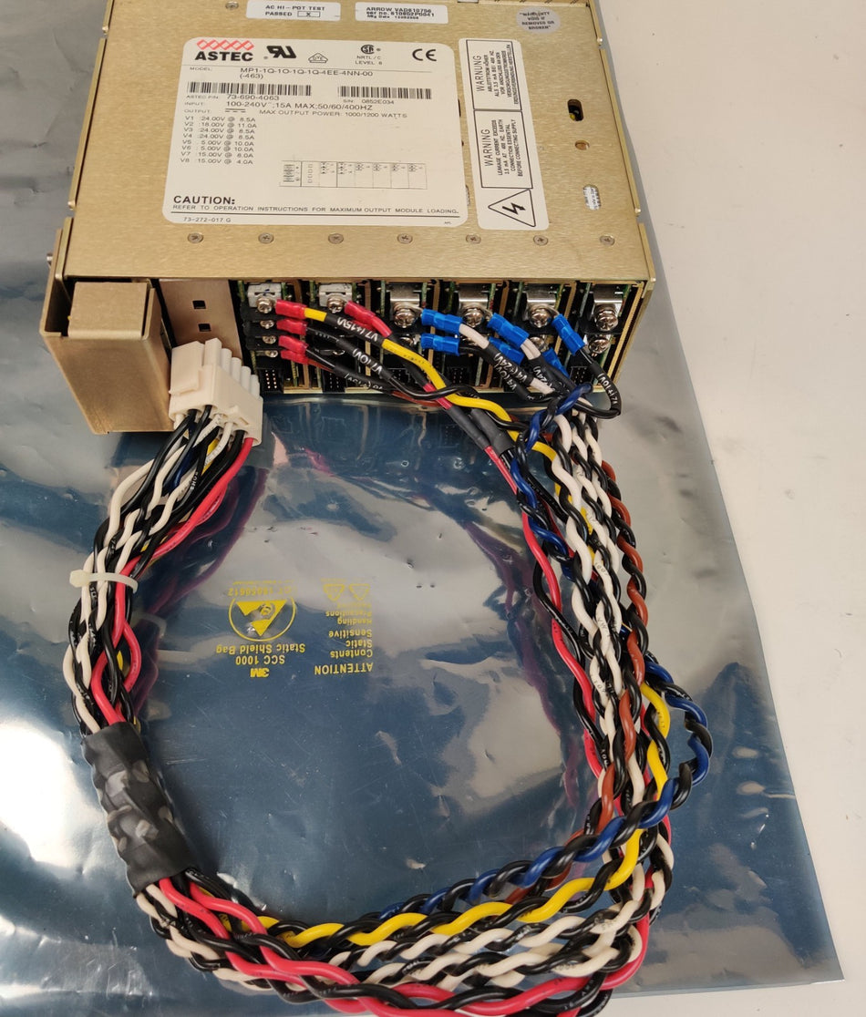 Astec MVP MP1 Power Supply 1000-1200W, 24V 18V 15V 5V 100/240V In Up to 400Hz