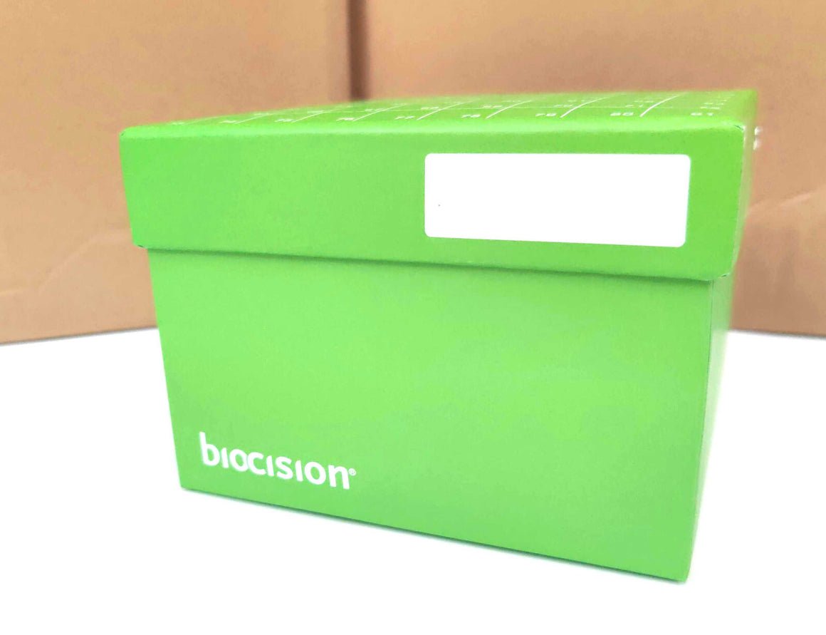 BioCision BCS-215G Hinged CryoBox Freezer Green 3.5inch 5ml 9x9 Array. 12 Boxes