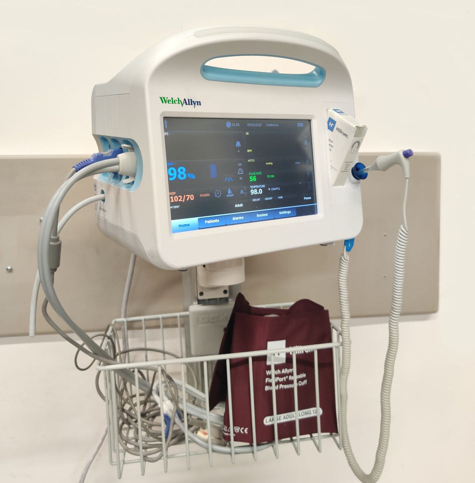 Welch Allyn Connex Vital Signs Monitor 6000 68NCTP WIFI etCO2 RR SpO2 Wall Mount