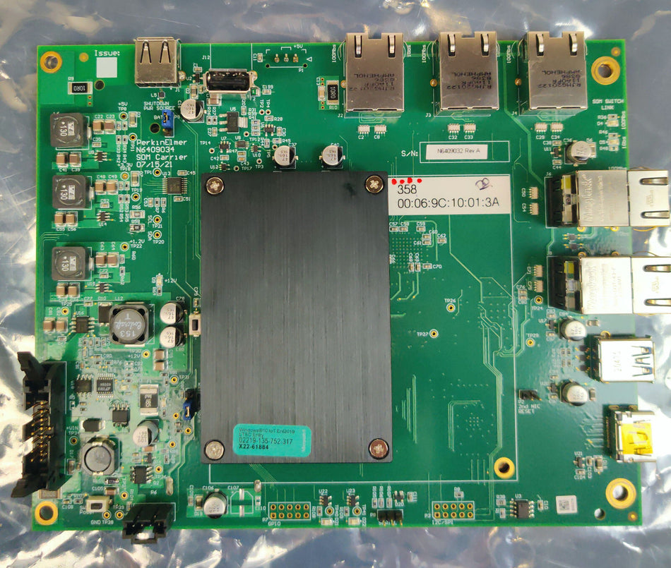 PerkinElmer PerkinElmer SOM Carrier PCB N6409034 rev A w SSD for 2400 Gas Chromatograph
