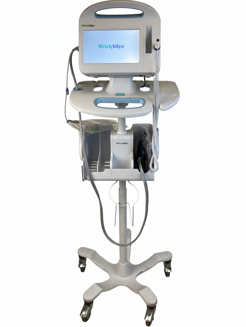 Welch Allyn Connex 6000 Vital Signs Monitor 68NXTX w Temp probe and Mobile Stand