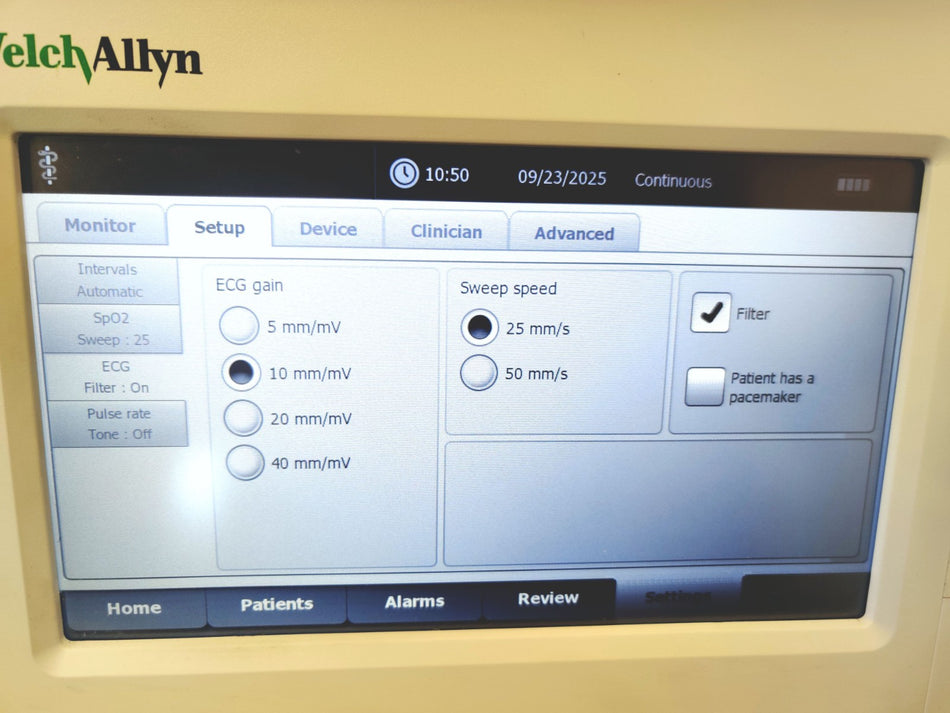 Welch Allyn Connex 6800 Vital Signs Monitor 68NXTX Wifi Nellcor SpO2, ECG Module