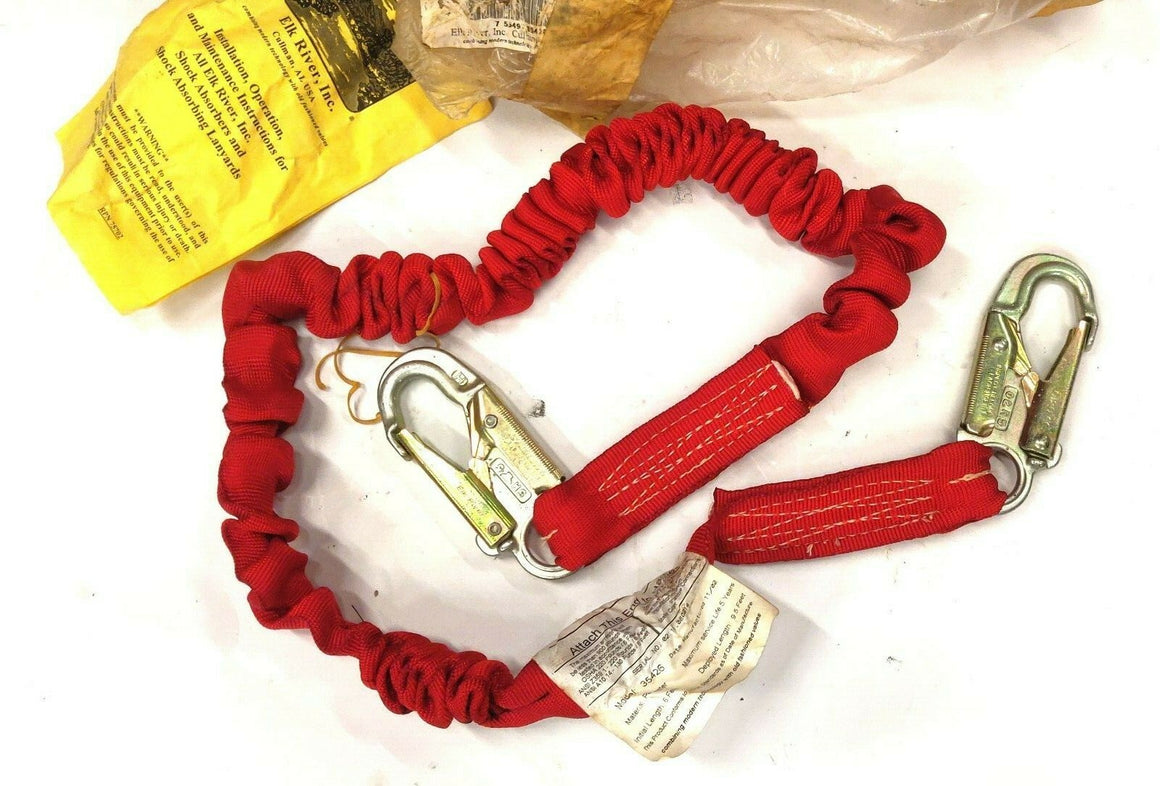Elk River Flex-NoPac 35426 c Energy Absorber Y Lanyard 1-1/2” x 6’ w/ Snaphooks