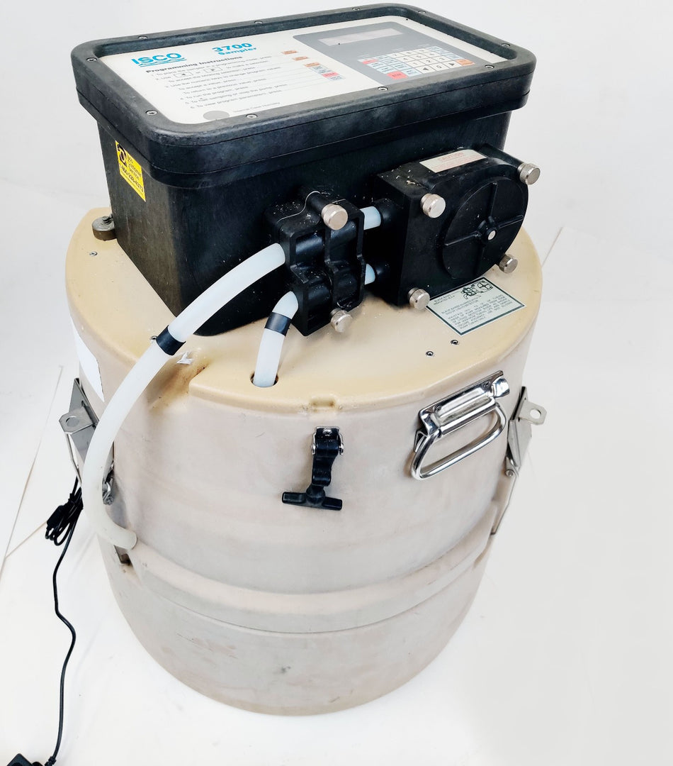 ISCO 3700 Compact Waste Water Sampler 60-3704-001 w 22 Bottle, 1 L each