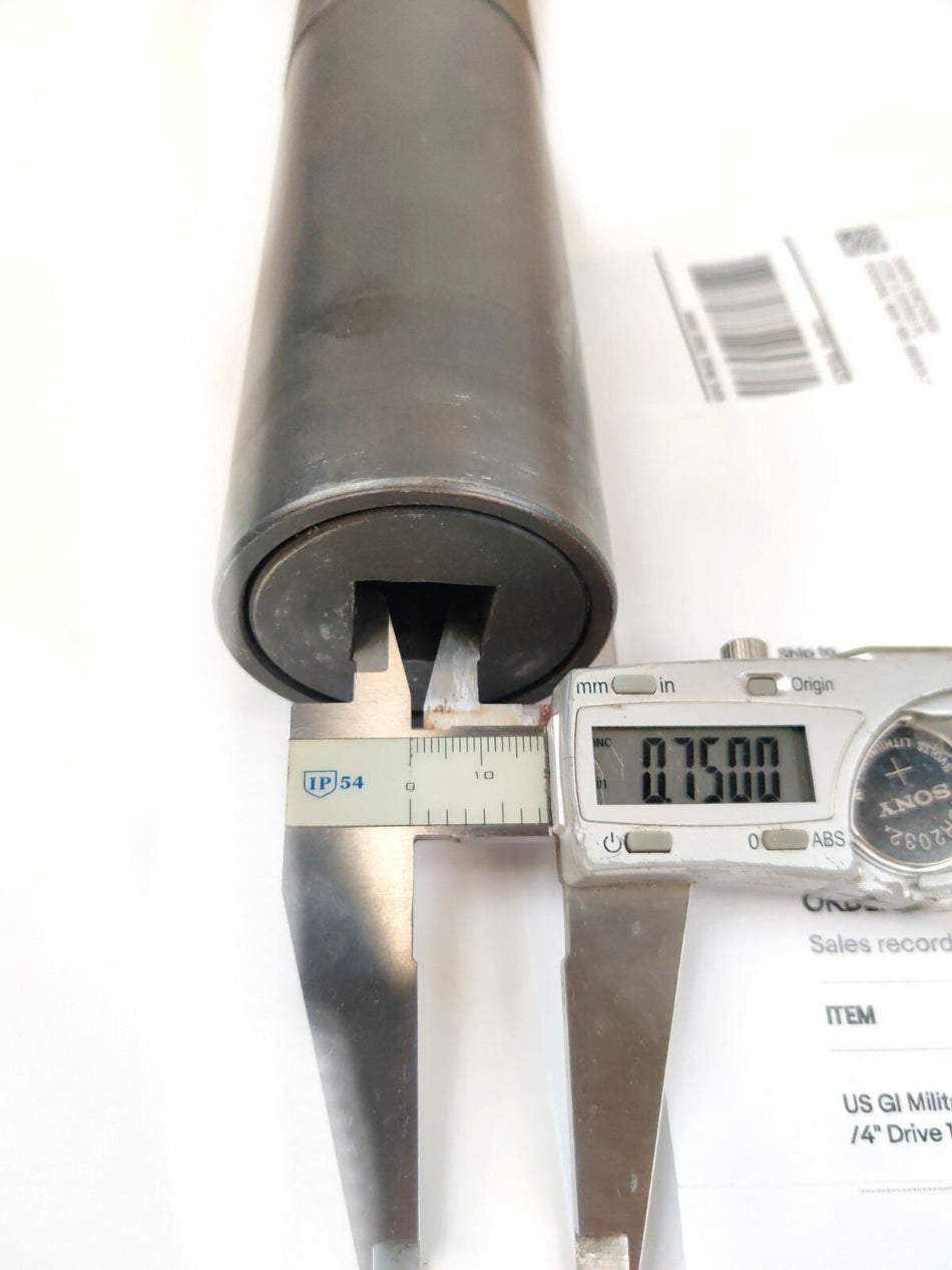 Single Socket Tube Socket Wrench 3/4" Dr 1.4325" Diameter, USGI Military Truck