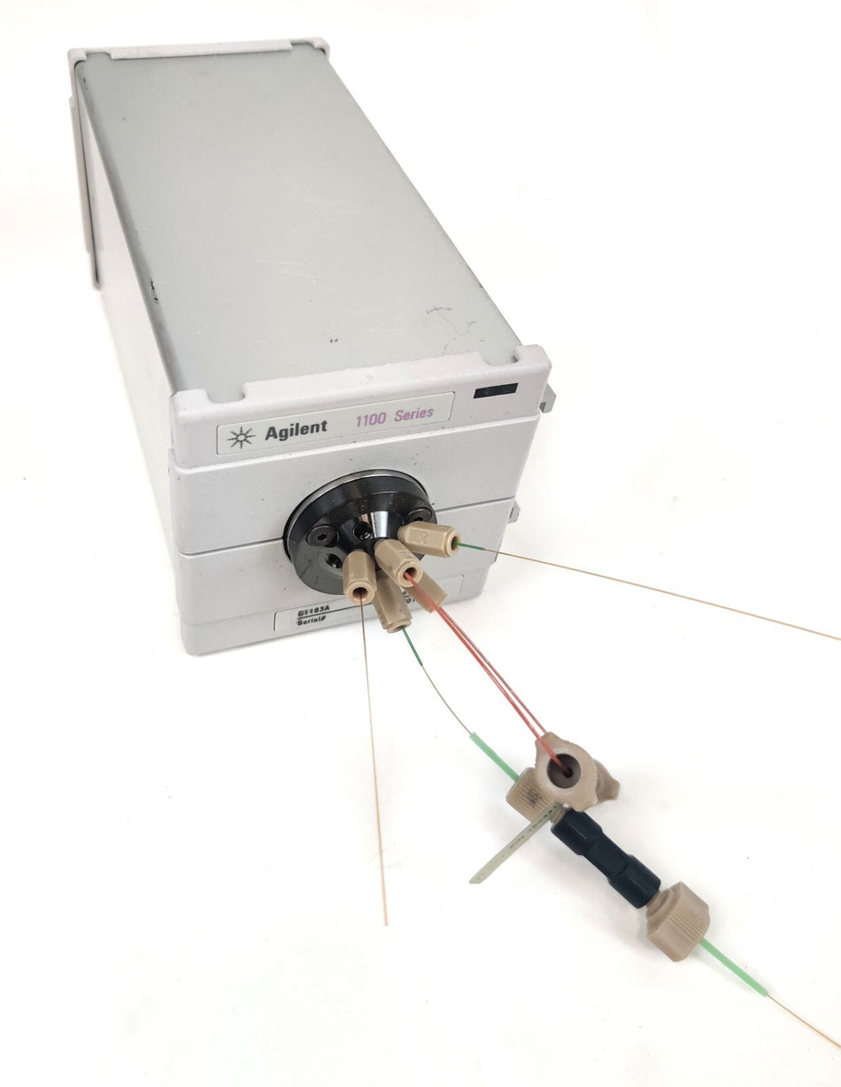 Agilent G1163A Micro Valve 2 Position 10 Port w Actuator and Fittings 1100 HPLC