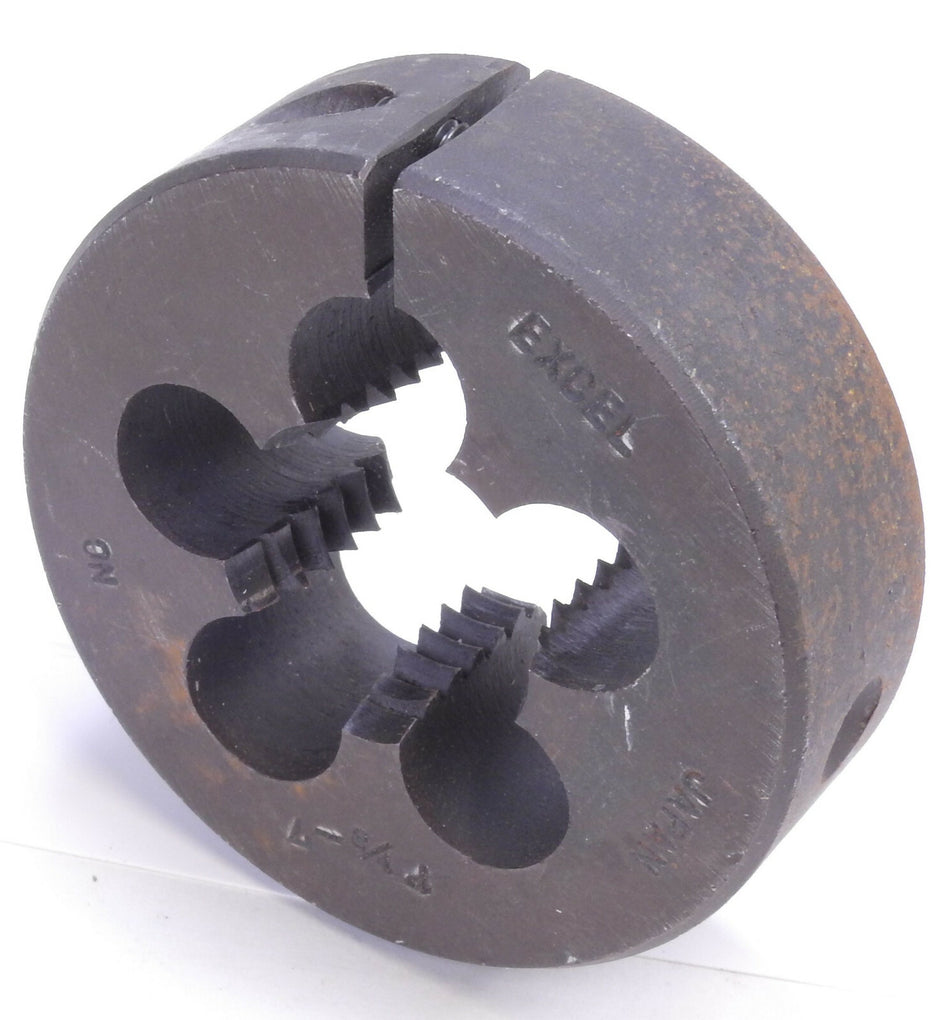 Excel 1-1/8"-7 NC Hex Rethread Die Carbon Steel. Japan