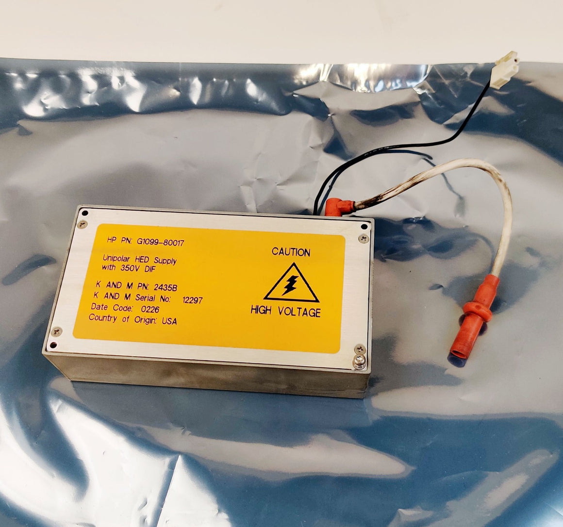 Agilent 5973 G1099-80017 -10kV Unipolar HED Power Supply w 350V DIF 2435B Tested