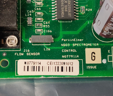 PerkinElmer NGO3 Spectrometer Control PCB N0779114 issue G w N515802 dotLink