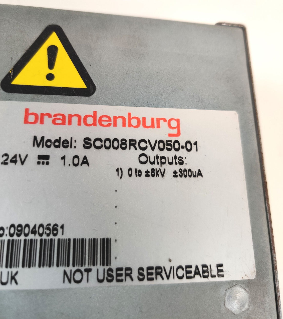 Brandenburg 8kV HV Power Supply 300uA SC008RCV050-01 PerkinElmer Flexar SQ 300