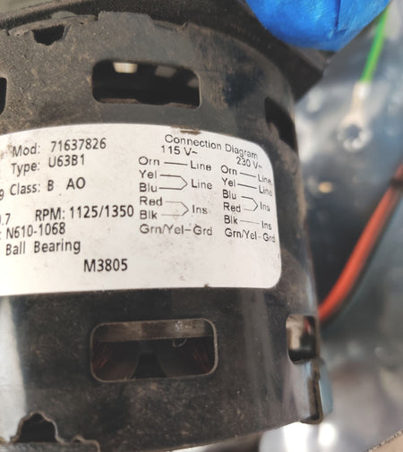 PerkinElmer Clarus GC N610-1068 Oven Fan with Fasco 71637826 LR6319 Motor