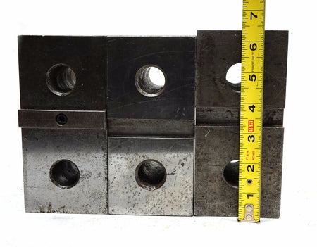 Set of 3 Lathe Chuck Tongue & Groove Soft Jaws Block 3" x 4" x 6 1/4" - 6 3/8"