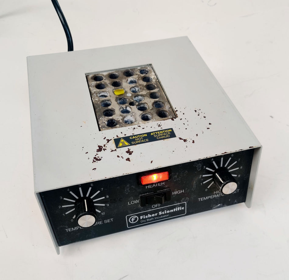 Fisher Scientific Dry Bath Incubator 11-718 w/ 24 Well Dry Block Tested