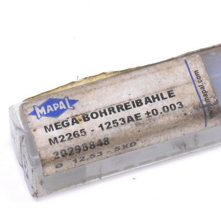 Mapal solid carbide Mega-Drill-Reamer 12.53mm M2265 Coolant Fed 144mm Long