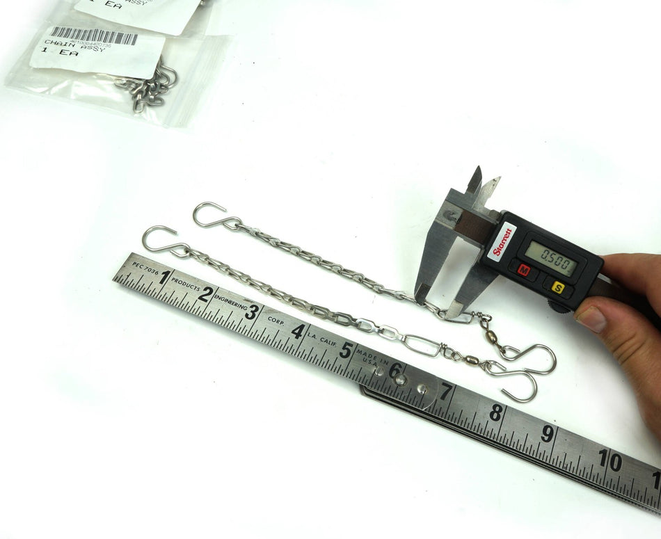 50Pcs Hanging Chain 8 3/4" Single Leg with S-Hook for Bird Feeder, Planters. NEW