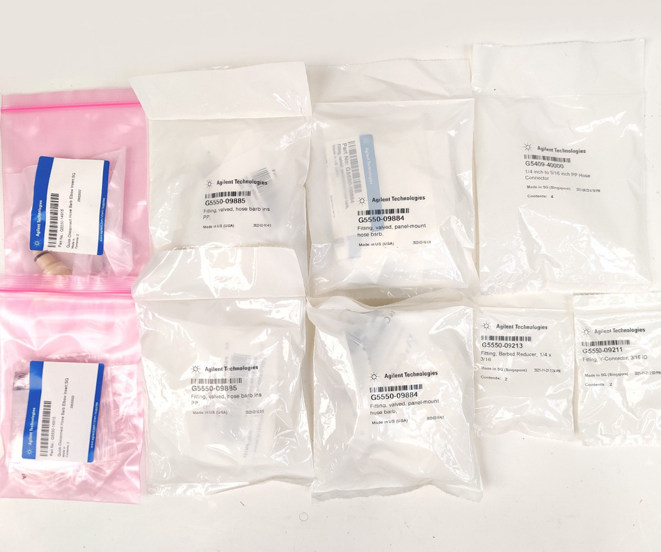 Agilent HPLC GC Quick Disconnect Fitting, Hose Bard, Recuder & Y-Connect KIT NEW