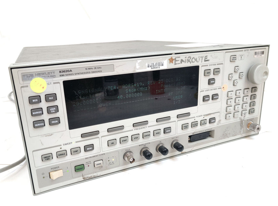 HP Keysight 83620A Synthesized Sweeper Signal Generator 10MHz to 20GHz Opt 001