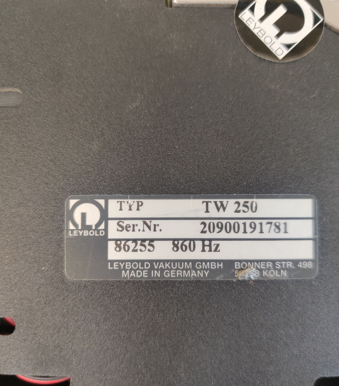 Leybold TW 250 Turbo Molecular Vacuum Pump 100 ISO-K Sciex ELAN DRC Tested