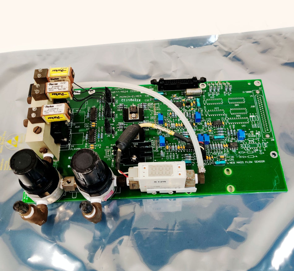 PerkinElmer RF Torch Pneumatics N077-9524 issue F w SMC PFM510-N01-1 Flow Sensor
