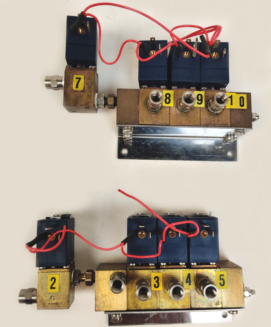 Sirai Solenoid Valve Lot of 8 with Manifold for Costech ECS 4010 CHNS-O. Working