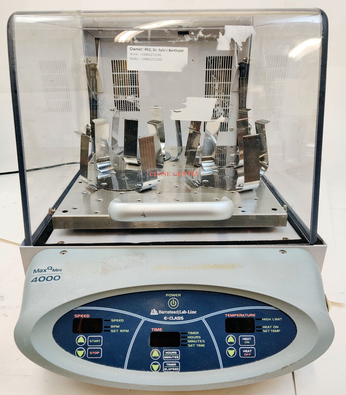 Thermo Lab-Line MaxQ Mini 4000 Incubator Shaker SHKE4450CC w/ Flask Clamps