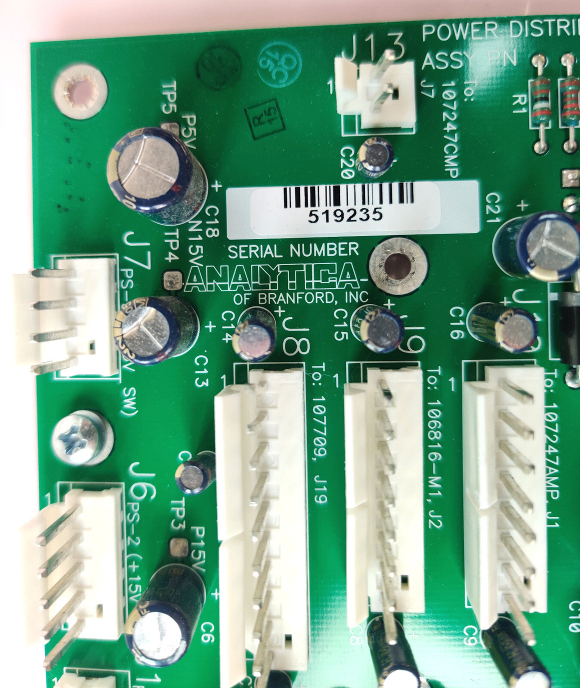 Analytica 108229 Power Distribution Board for PerkinElmer Flexar SQ 300 Detector