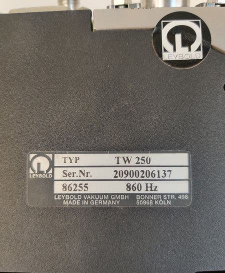 Leybold TW 250 Turbo Molecular Vacuum Pump 100 ISO-K Sciex ELAN DRC Tested