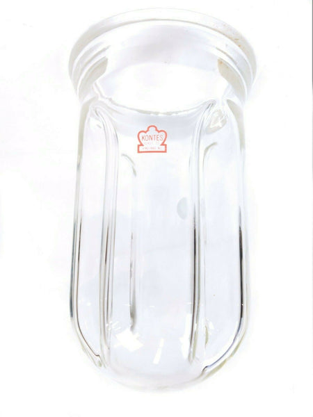 KONTES 500ml Cylindrical Reaction Vessel Flask with Indents, Conical Flange