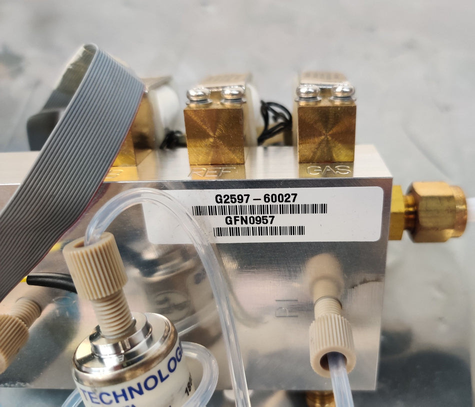 Agilent G2597-60027 Main Gas Flow Module w G1960-61014 PCB for TOF 62XX. Working