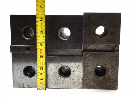 Set of 3 Lathe Chuck Tongue & Groove Soft Jaws Block 3" x 4" x 6 1/4" - 6 3/8"