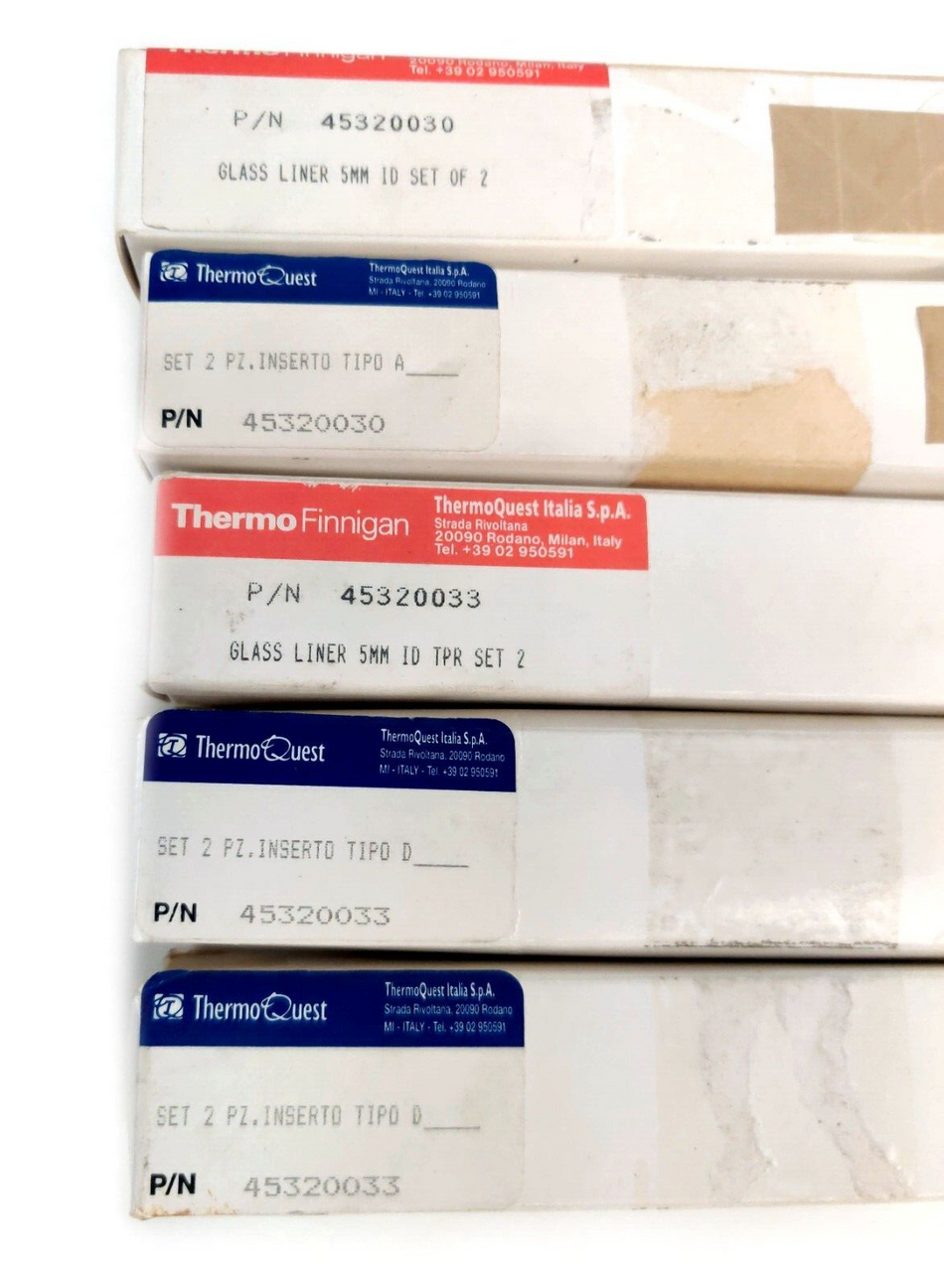 Lot x 9 ThermoQuest Finnigan 45320030 & 45320033 5mm Splitless Liners TRACE 8000
