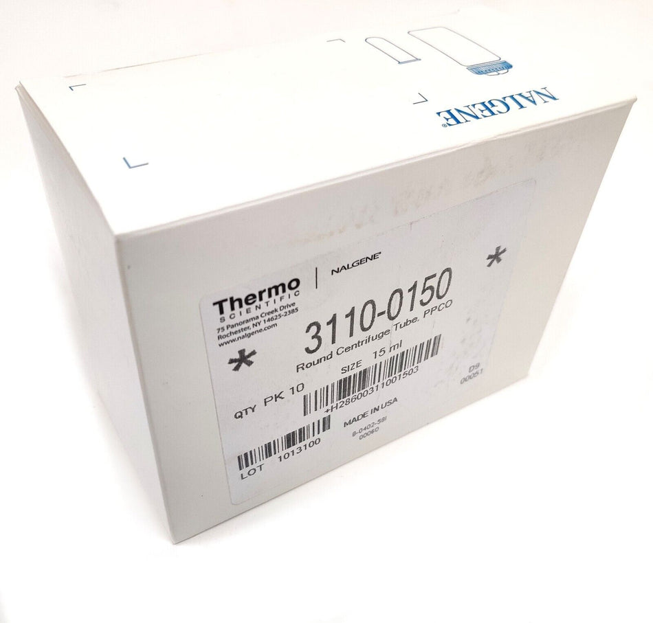 NEW Thermo Nalgene 3110-0150 15mL Round-Bottom High Speed Centrifuge Tubes Q:140