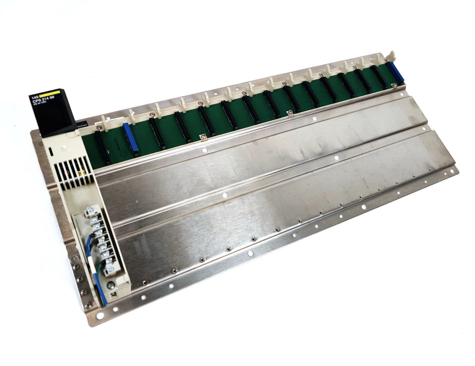 Schneider 140CPS21400 TSX Quantum Power Supply 24VDC 8A w 140XBP01600 Backplane