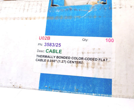 Alpha Wire 3583/25 Color Coded 25 Conductor PVC Flat Cable 28 AWG .25mm 100 ft