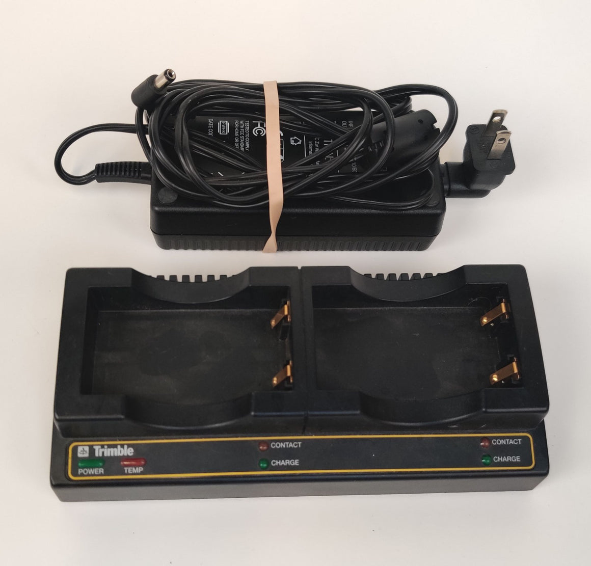 Trimble 5700 5800 R7 R8 GPS Dual Battery Charger Cradle w Power Supply Tested
