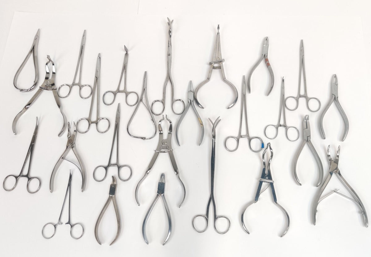 Lot x 25 Dental Scissors Set Forceps SS, Miltex, Misdom-F, Hu-Friedy, Dixon - 