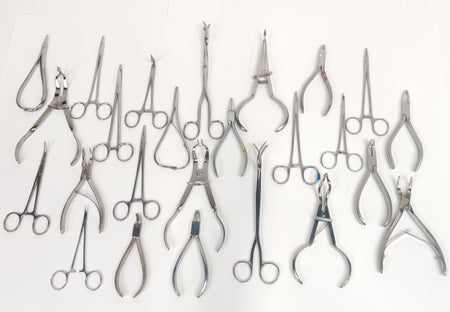 Lot x 25 Dental Scissors Set Forceps SS, Miltex, Misdom-F, Hu-Friedy, Dixon - 