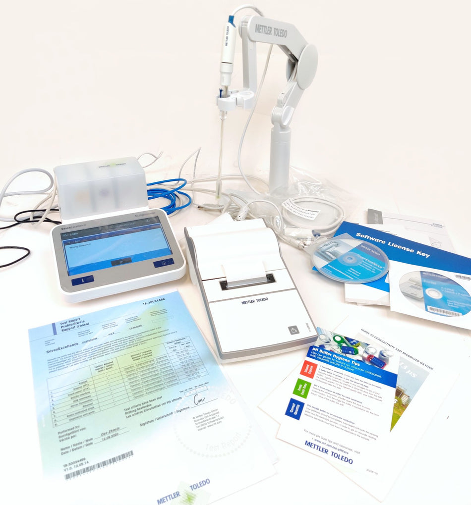 Mettler Toledo SevenExcellence pH/mV Meter w Sensor Probe Working Calibrated