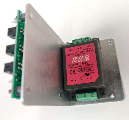 Gilson 21040135 Power Supply PCB w Traco TMT 15105C for PLC 2050 2250 2500